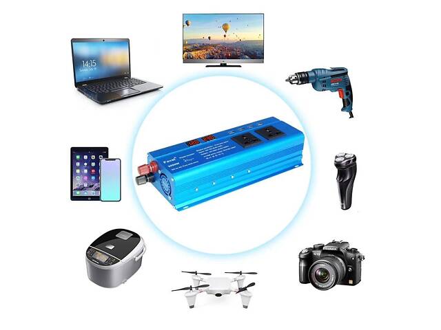 Перетворювач інвертор з 12 В на 220 В 2600 Вт No1931 - Фото 4