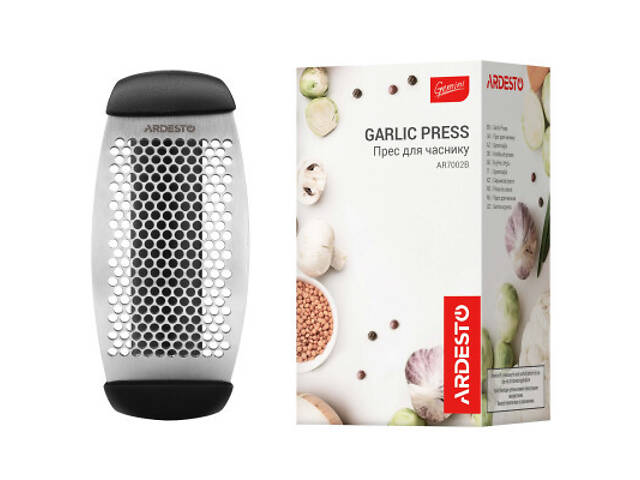 Пресс для чеснока Ardesto Gemini, 12см, нержавіюча сталь, пластик, чорний (AR7002B) - Фото 5