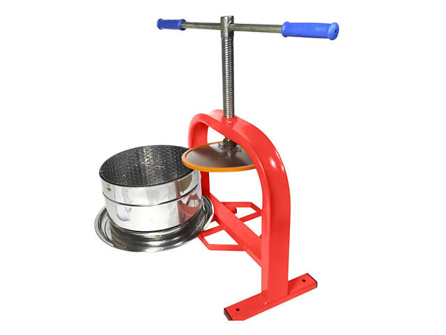 Пресс винтовой для сока яблок, винограда, овощей Дионис 20 литров выездная основа, облегчающая загрузку сырья