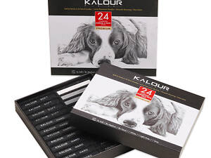 Пресоване художнє вугілля Kalour Premium різної твердості 24 штуки