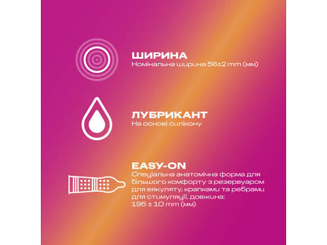 Презервативи Durex Pleasuremax з силіконовою змазкою з ребрами та точками 3 шт. (5038483203989) - Фото 2