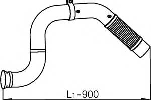 Приемная труба для моделей: MERCEDES-BENZ (ATEGO, AXOR)