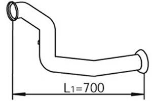 Приемная труба  для моделей: MERCEDES-BENZ (VARIO, VARIO,VARIO,VARIO,VARIO)