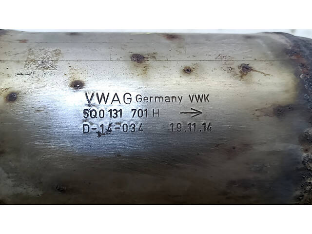 Приемная труба с катализатором Audi A3 8V 15-20 2.0T под глушитель на 2 стороны, порвана сетка на гофре - Фото 3