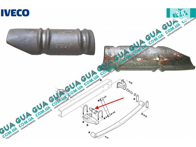 Притискна планка кріплення ресори ( пластина/кронштейн драбини ) 500322052 Iveco/ІВЕКО DAILY II 1989-1999/ДЕЙЛІ
