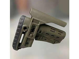 Приклад (база) DLG TBS COMPACT DLG-130-052-green, Олива, Mil-Spec, з високим підщічником 4 см, антабки