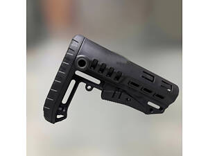 Приклад (база) DLG TBS TACTICAL DLG-130, для трубок Mil-Spec, колір Чорний, гніздо антабки на 2 сторони (DLG-130 BL)