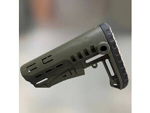 Приклад (база) DLG TBS TACTICAL DLG-130, для трубок Mil-Spec, колір Олива, гніздо антабки на 2 сторони (DLG-130 BL)