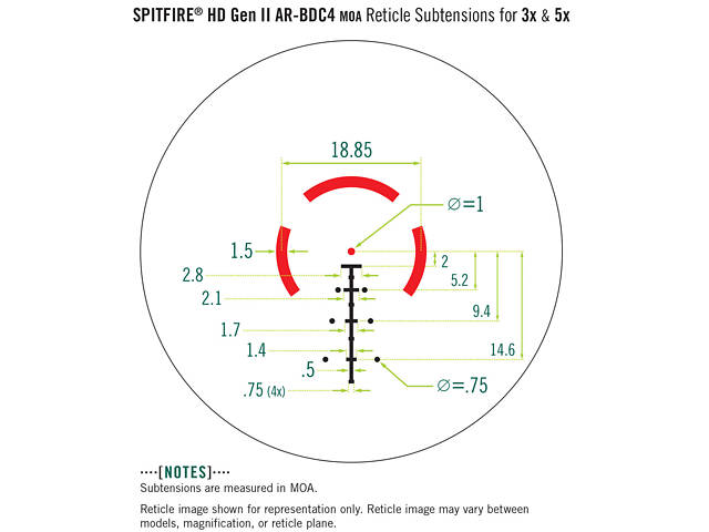 Приціл оптичний Vortex Spitfire 3x Prism II Scope AR-BDC4 Reticle (SPR-300) - Фото 8