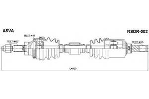 ПРИВОД ПРАВЫЙ 25X920X27 (PRIMERA) ASVA NSDR002 на NISSAN PRIMERA (P10)
