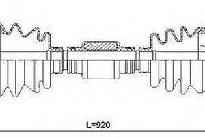 ПРИВІД ПРАВИЙ 25X920X27 (PRIMERA) ASVA NSDR004 на NISSAN PRIMERA (P10)