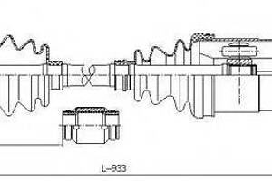 ПРИВОД ПРАВЫЙ 25X933X27 (PRIMERA) ASVA NSDR006 на NISSAN PRIMERA (P11)