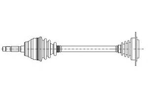 Приводной вал для моделей: ALFA ROMEO (145, 146), FIAT (MULTIPLA)