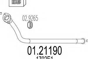 Прийомна труба вихлопної системи MTS 0121190 на CITROËN SYNERGIE (22, U6)