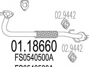 Прийомна труба вихлопної системи MTS 0118660 на MAZDA CRONOS IV (GE)