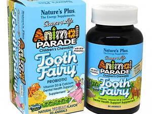 Пробиотик Nature's Plus Animal Parade Tooth Fairy 90 Chewable Tabs Vanilla