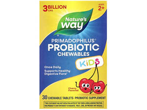 Пробиотики для детей Nature's Way Primadophilus 3 млрд CFU 30 таблеток Вишня