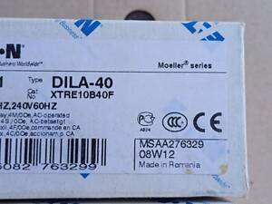 Продам контактора EATON DILA-40 4А 230V 50HZ, 240V 60HZ.