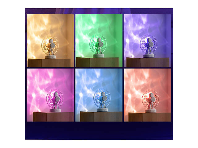 Проектор-нічник ZAY-L07 Sky Wheel 2in1 + Bluetooth колонка Pink - Фото 4