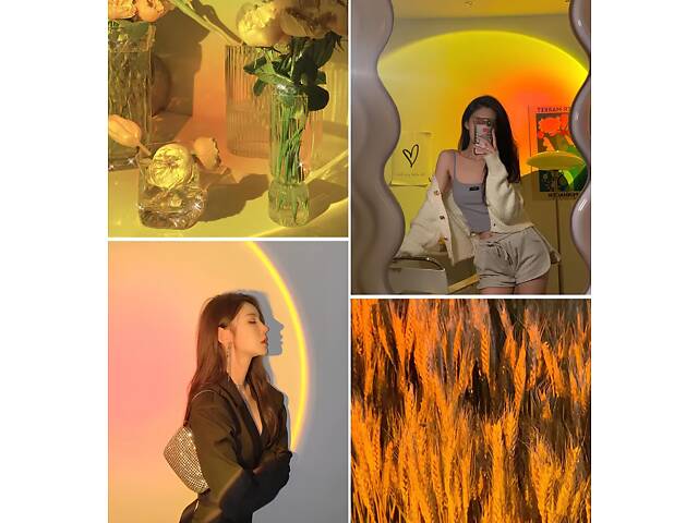 Проекційна нічна лампа Захід RESTEQ RGB — атмосферний настільний світильник з 3 кольорами та 12 відтінками, 27 см - Фото 6