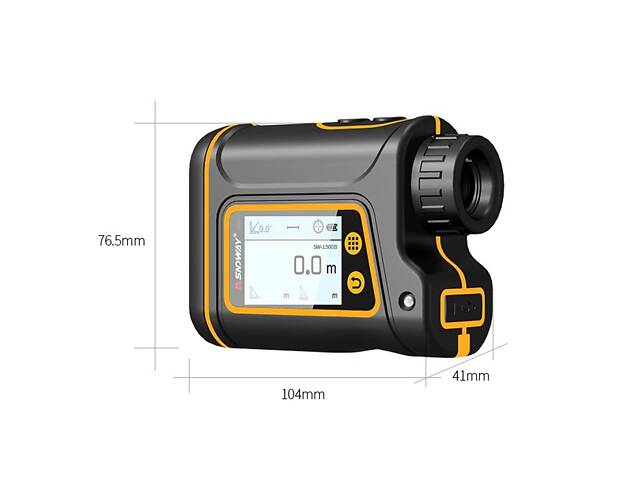 Професійний лазерний далекомір до 1500 метрів з LCD екраном SNDWAY SW-1500B, швидкість, кут, висота, площа - Фото 6