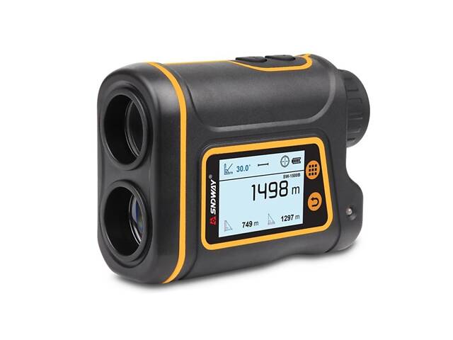 Професійний лазерний далекомір до 1500 метрів з LCD екраном SNDWAY SW-1500B, швидкість, кут, висота, площа - Фото 2