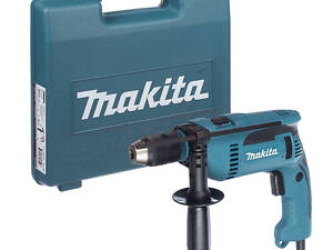 Професійна дриль електрична ударна (електродриль) MAKITA HP1641K : 680 Вт, 1.5-13мм сверло, 2 кг