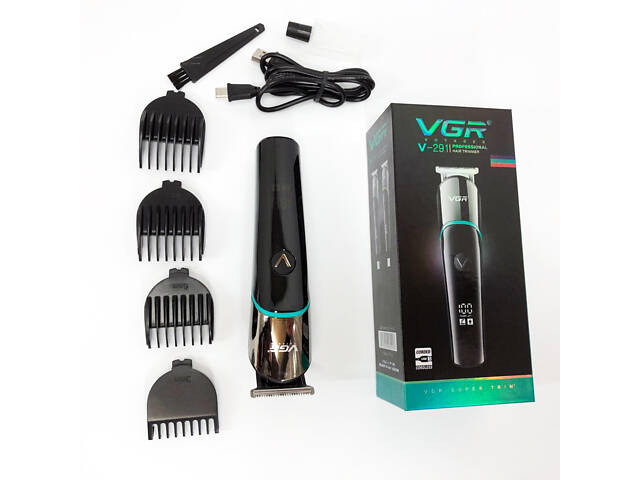 Професійна машинка для стрижки волосся триммер VGR V-291 з насадками, електробритва. Колір: синій - Фото 13