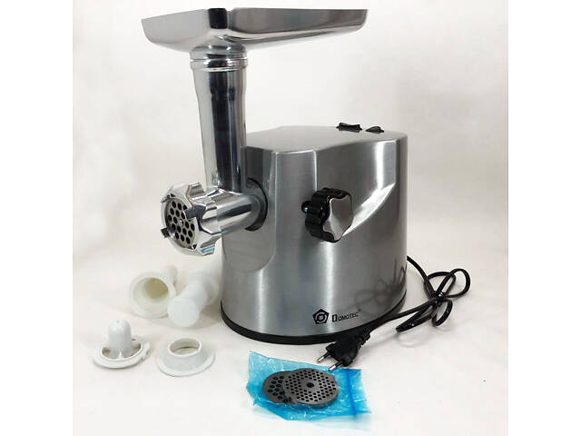 Професійна м'ясорубка DOMOTEC MS-2021S із нержавіючої сталі 3000 Вт, м'ясорубка електрична метал - Фото 2