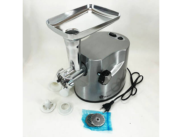Професійна м'ясорубка DOMOTEC MS-2021S із нержавіючої сталі 3000 Вт, м'ясорубка електрична метал - Фото 8