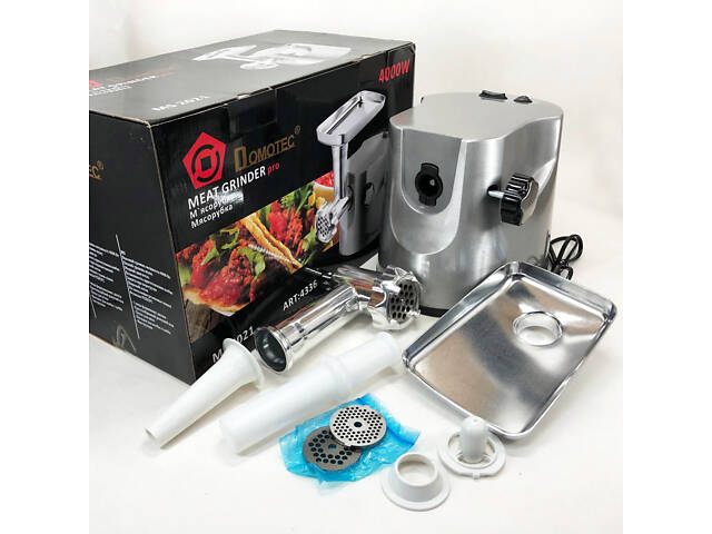 Професійна м'ясорубка DOMOTEC MS-2021S із нержавіючої сталі 3000 Вт, м'ясорубка електрична метал - Фото 14