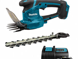 Профессиональные аккумуляторные ножницы-кусторез Makita DUM111SYX: с АКБ 18V 1.5 Ah, шина кустов/травы 200/110