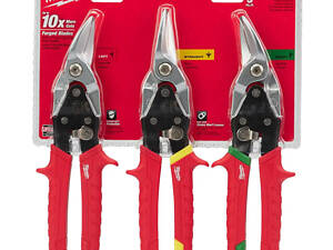 Профессиональные ножницы по металлу (набор 3 шт) MILWAUKEE (48224533)