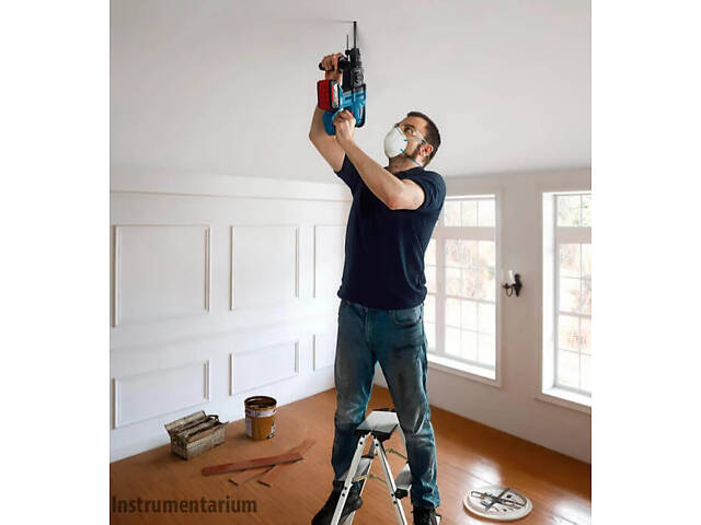 Профессиональный аккумуляторный перфоратор Bosch Professional GBH 180-Li: с АКБ 18V 4.0Ah, набор сверл - Фото 4