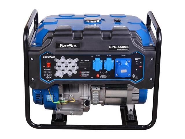 Профессиональный бензиновый генератор (электрогенератор) EnerSol EPG-5500S 5.0/5.5 кВт - Фото 2