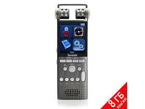 Профессиональный диктофон цифровой с линейным входом Savetek GS-R06, 8 Гб памяти, стерео, SD до 64 Гб