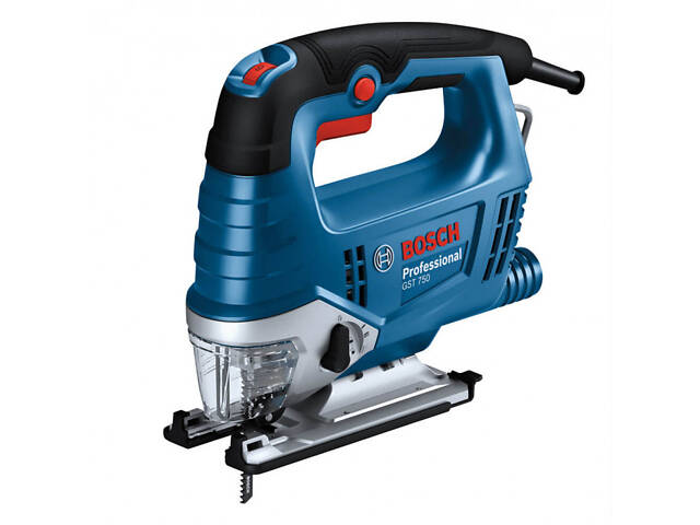 Профессиональный электрический лобзик BOSCH GST 750: 520 Вт, глубина реза 75 мм, вес 2.3кг