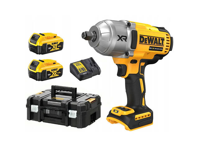 Профессиональный гайкокрут ударный аккумуляторный бесщеточный DeWALT DCF900P2T : с АКБ 2шт-18V 5Ah, 1898 Hm
