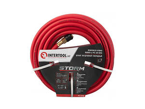 Профессиональный гибридный шланг STORM INTERTOOL PT-1772 : 20 м с латунными быстроразъемными соединениями