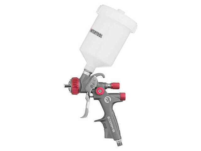 Профессиональный краскопульт пневматический LVLP TEFLON STORM INTERTOOL PT-0143 : форсунка 1.3мм - Фото 3
