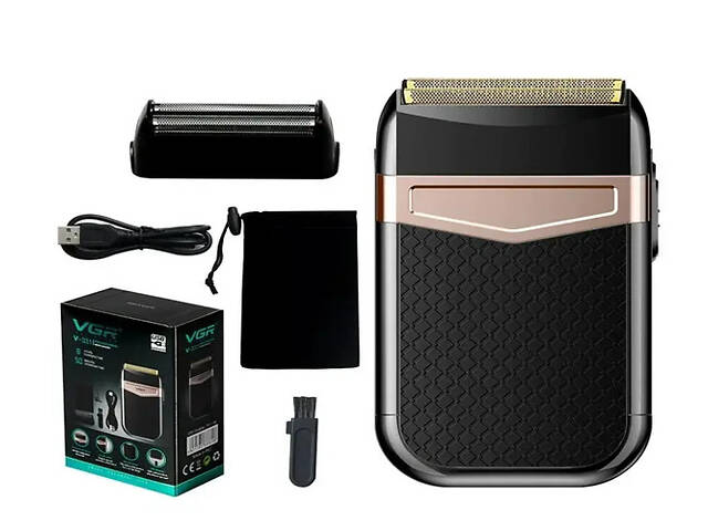Профессиональный мощный шейвер бритва VGR V-331 Черный (V-331_375) - Фото 3