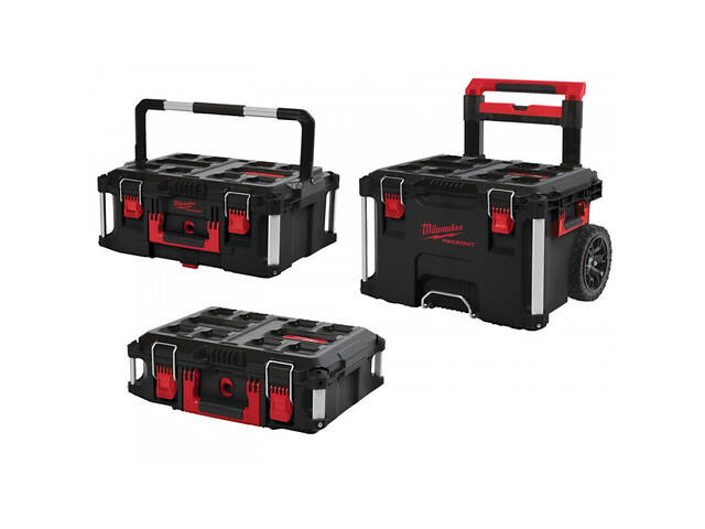 Профессиональный набор кейсов (3шт) MILWAUKEE PACKOUT (4932464244) - Фото 2
