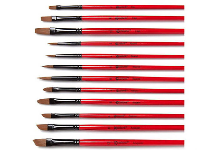 Професійний набір пензлів для малювання Colore 36 штук у тканинному футлярі. - Фото 4