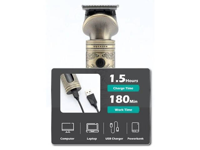 Професійний набір/машинка для стрижки волосся 6 в 1 VGR V-106, бритва триммер для бороди - Фото 6