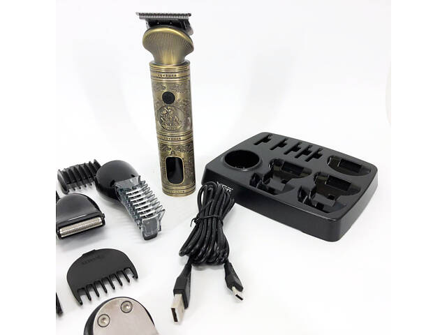 Професійний набір/машинка для стрижки волосся 6 в 1 VGR V-106, бритва триммер для бороди - Фото 11