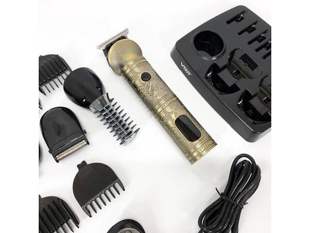 Професійний набір/машинка для стрижки волосся 6 в 1 VGR V-106, бритва триммер для бороди - Фото 12