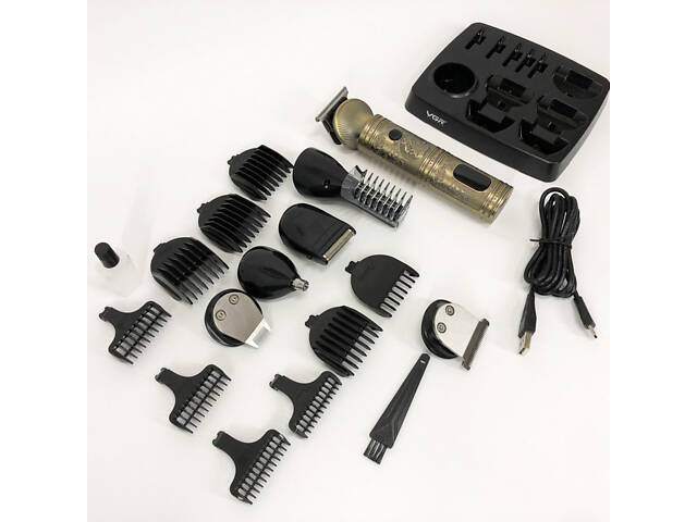 Професійний набір/машинка для стрижки волосся 6 в 1 VGR V-106, бритва триммер для бороди - Фото 13