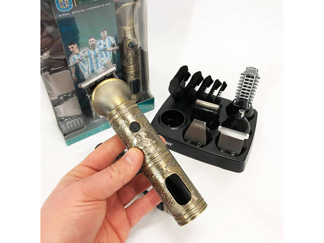 Професійний набір/машинка для стрижки волосся 6 в 1 VGR V-106, бритва триммер для бороди - Фото 28