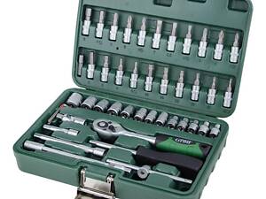 Професійний універсальний набір ручного інструменту Grad 46шт. посилений кейс, набір ключів для авто і дому 6004015