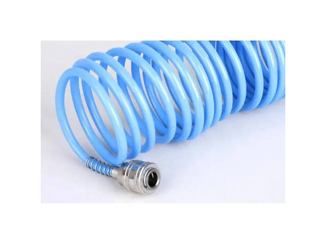 Профессиональный спиральный шланг 5х8 мм, 15 м с быстроразъемными соединениями LEX LXAH15M - Фото 3
